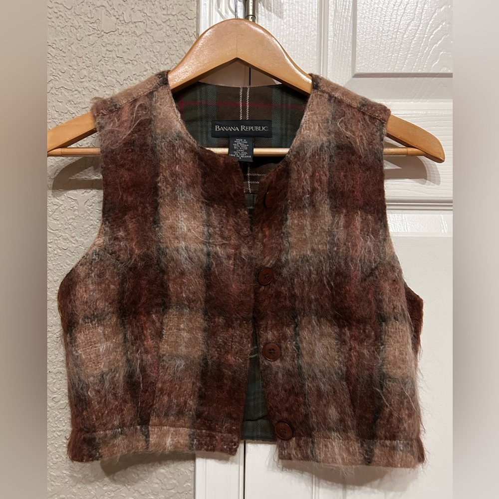 Banana Republic Women Wool Crop Vest Size Small